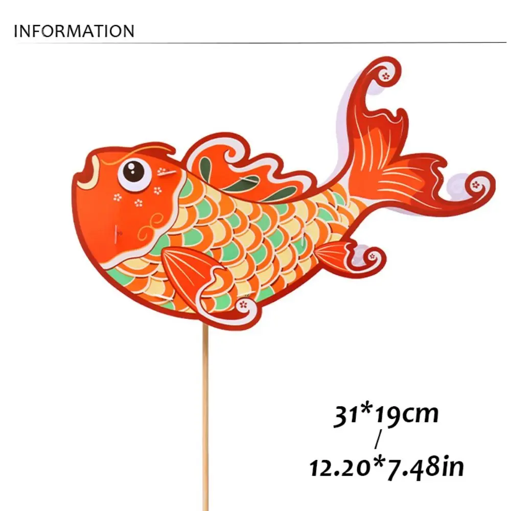 LED-Licht Kinder DIY Laterne Festival Laterne handgemachte leuchtende chinesische Stil Lampe Laterne tragbare leuchtende Koi Karpfen Fisch Laterne