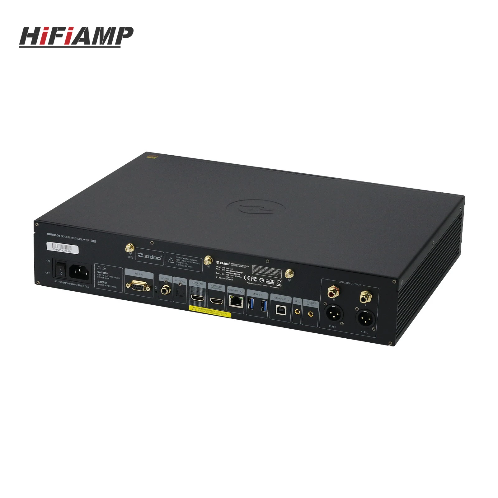 ZIDOO UHD8000 High Performance Hi-end DAC Audio Decoder 8K All-in-one Media Player HiFi Streaming Support APP Control view 4