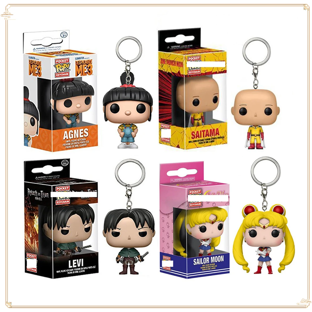 FUNKO llavero de bolsillo Popular Personaje de Anime Son Goku Todoroki Shoto Nezuko Kamado creativo Navidad mochila colgante regalos