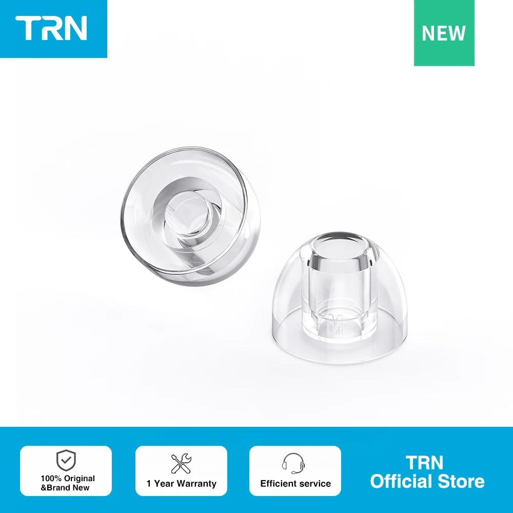 

TRN SeaSnail Ear Tips Liquid Silicone Noise Isolating Soft Clear Eartips for Earphone Headset Earbuds(3 Pairs）