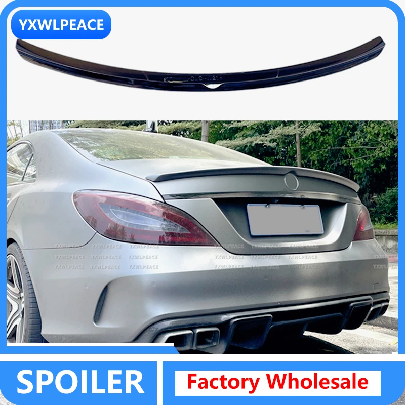 

For Mercedes CLS Class W218 2011 2012 2013 2014 15 2016 Spoiler AMG Style ABS Black Rear Trunk Lip Spoiler Body Kit Accessories