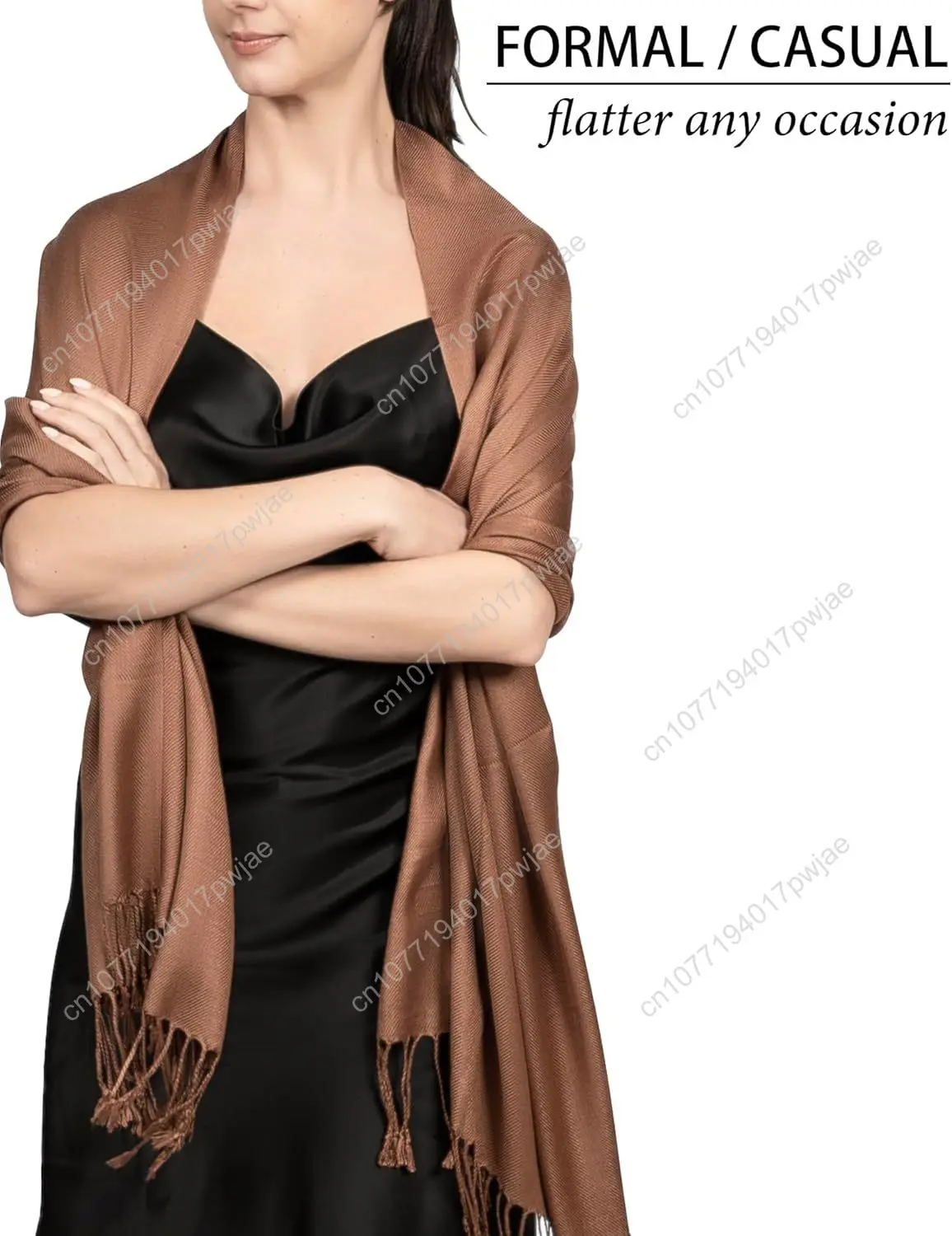 Achillea Soft Silky Pashmina Scarf for Women – Shawl Wrap for Evening Dresses, Bridesmaids, Weddings & Everyday Wear