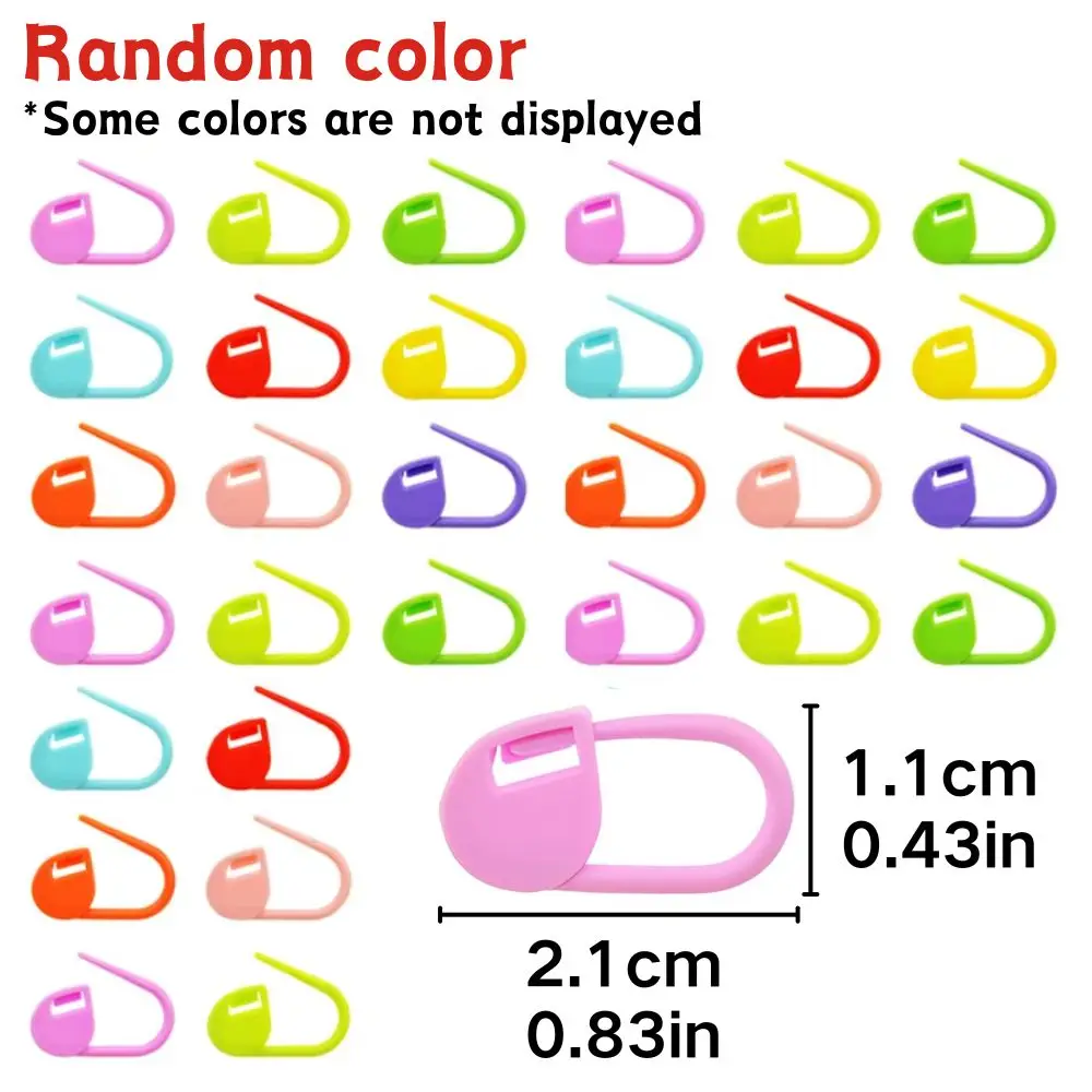 50/300/500pcs Random Color Plastic Stitch Markers Knitting Crochet Locking Markers Needle Clip DIY Sewing Craft Accessories YMY