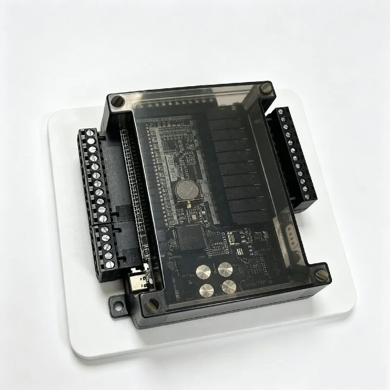 FX3U Type-C Download FX3U 24MR 6AD 2DA High Speed PLC Industrial Control Board with 485 Communication and RTC Without Cable
