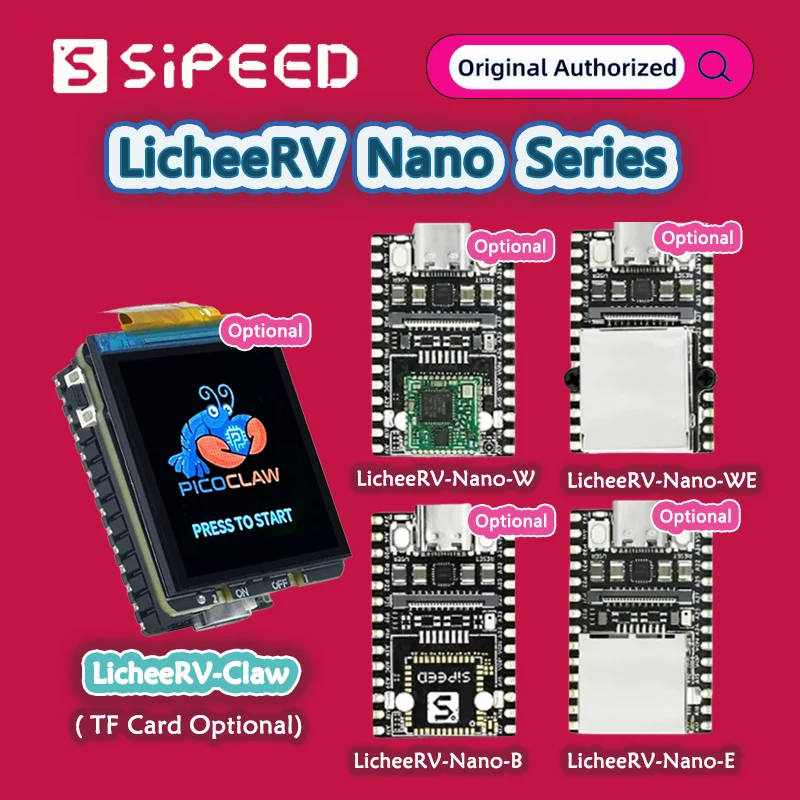 Sipeed LicheeRV Nano /LicheeRV-Nano Claw Optional 1,54 LCD PicoClaw Desktop Buddy SG2002 WIFI6 Ethernet AI Visual RISCV