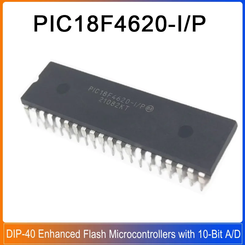 

1-5PCS PIC18F4620-I/P DIP-40 PIC18F4620 PIC18F PIC CPU 64kb Flash 8F4620 40-Pin Enhanced Flash Microcontrollers with 10-Bit A/D