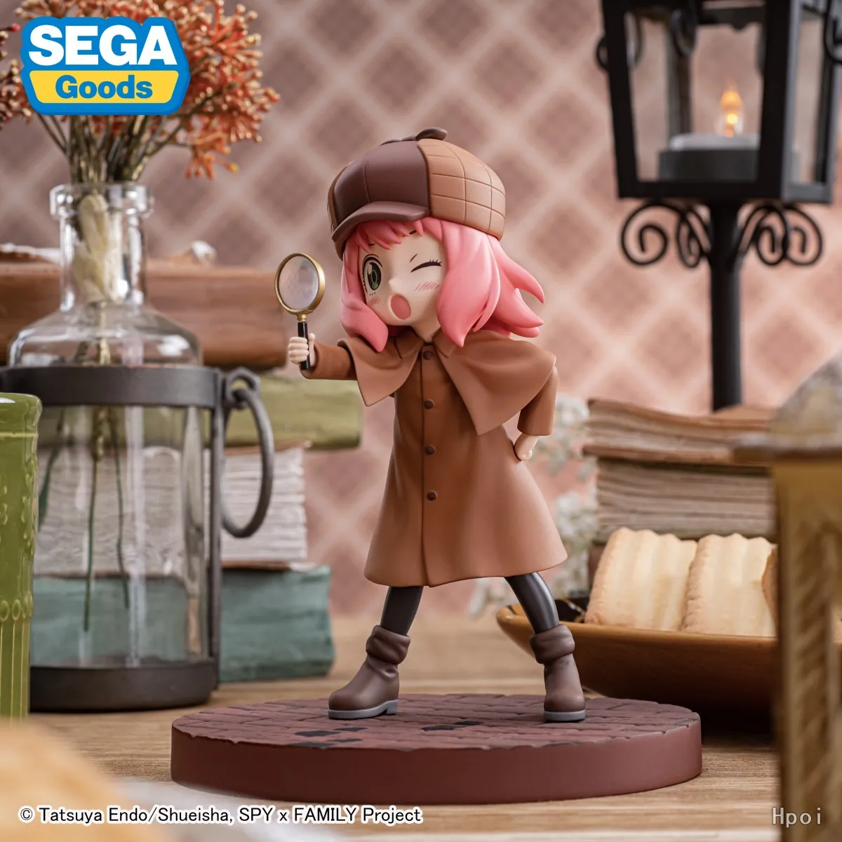 13CM 애니메이션 스파이 가족 Anya 그림 탐정 게임 애니메이션 버전 탐정 복장 모델 장난감 선물 컬렉션 액션 피규어