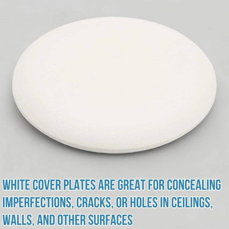 Y6GD 2Pcs Round Ceiling Cover Plates Light Weight Ceiling Cover Plate Wall Detector