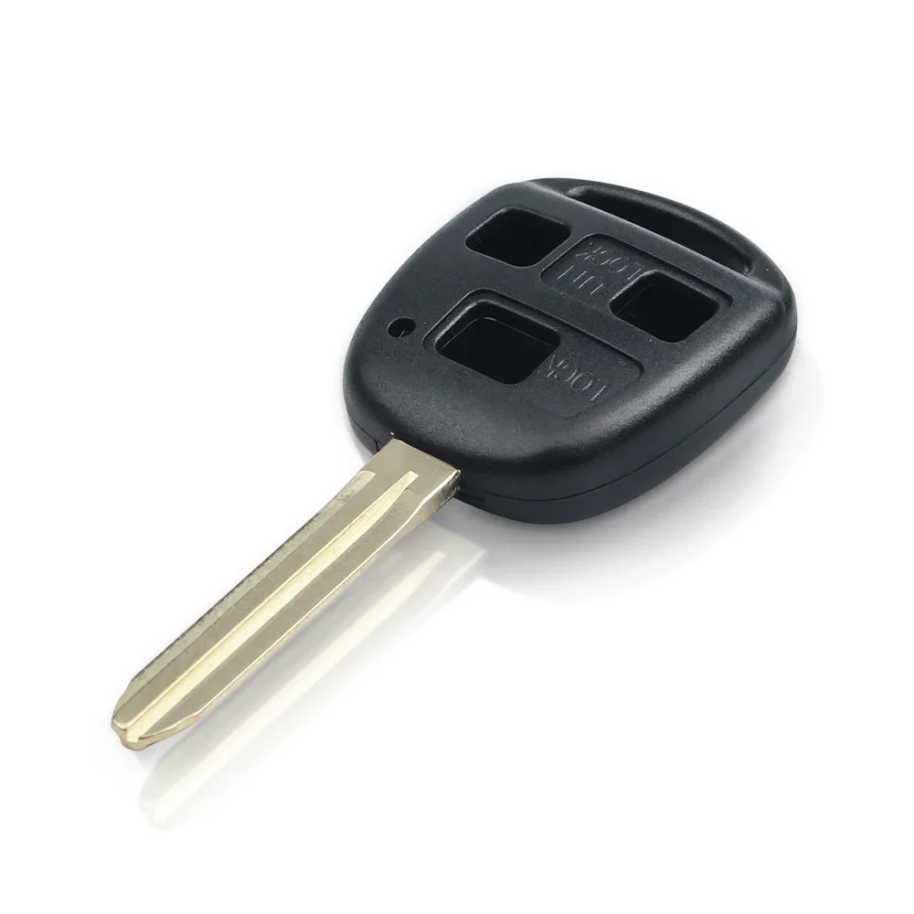 Dandkey 20pcs Remote Key Fob Case For TOYOTA CAMRY RAV4 Corolla PRADO YARIS Remote Key Shell Uncut Blank 3 Buttons TOY43 Blade
