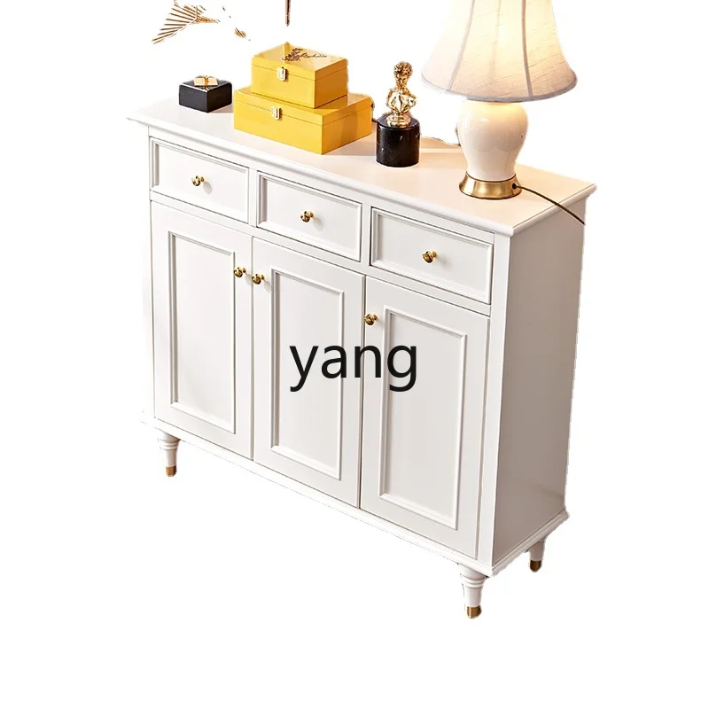 

Yjq Shoe Cabinet Home Doorway White Solid Wood Drawer Indoor Home Shoe Cabinet Storage Entrance Cabinet