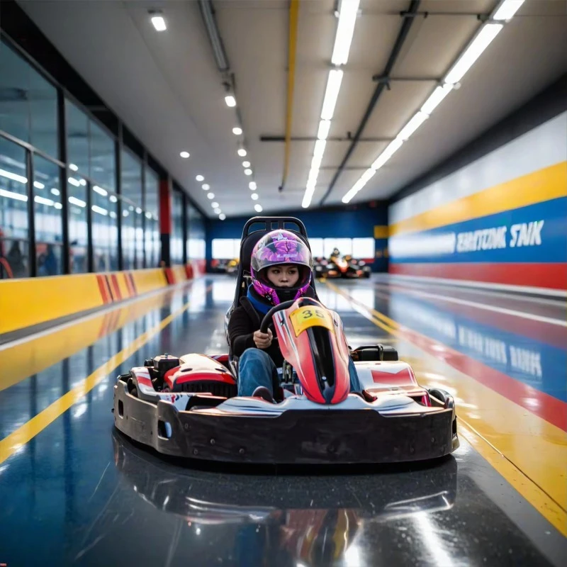 Rental Go Kart Designed for Fun With a Strong Axle and Advanced Steering Geometry for Control