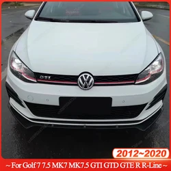 Front Bumper Splitter Lip Diffuser Bodykits Spoiler Guard For Golf 7 7.5 MK7 MK7.5 GTI GTD GTE R R-Line 2012-2020 Maxton Style
