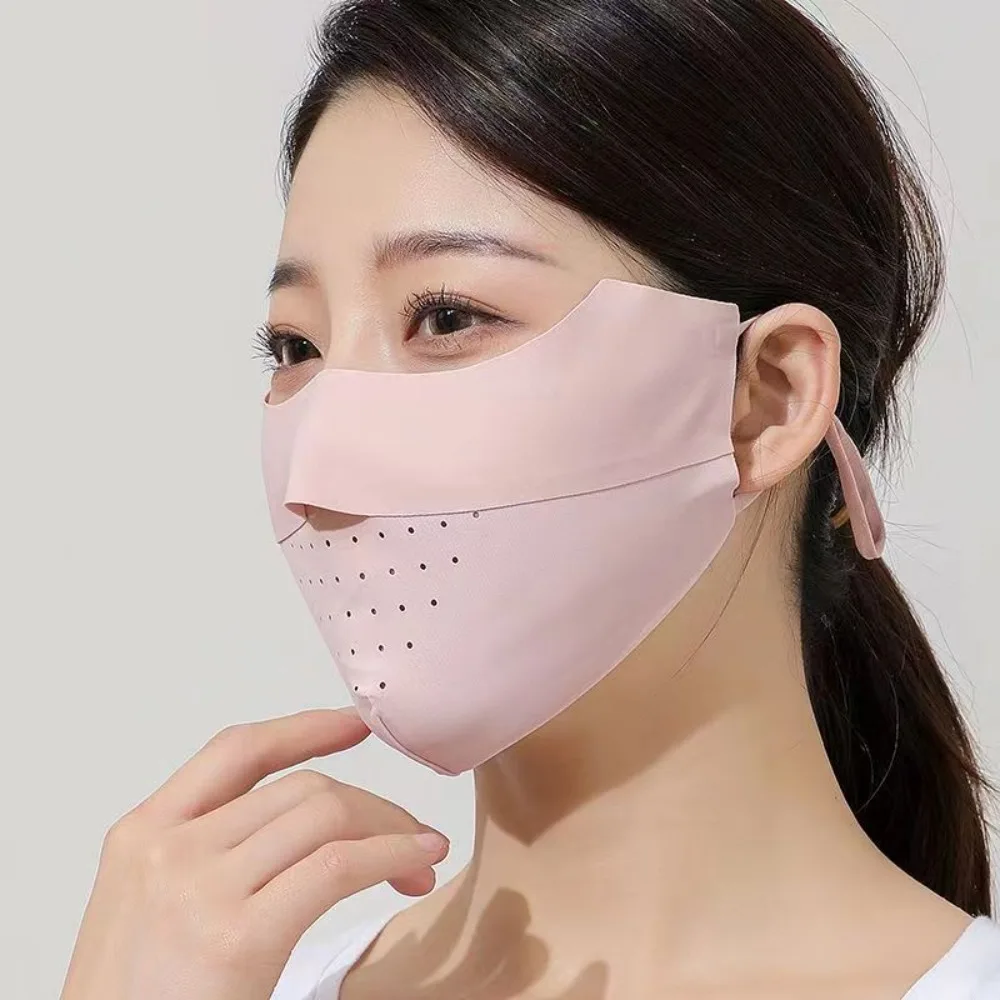 Anti-dust Ice Silk Driving Masks Running Sports Mask Quick-drying Face Cover Face Mask Ice Silk Face Protection Sunscreen Mask
