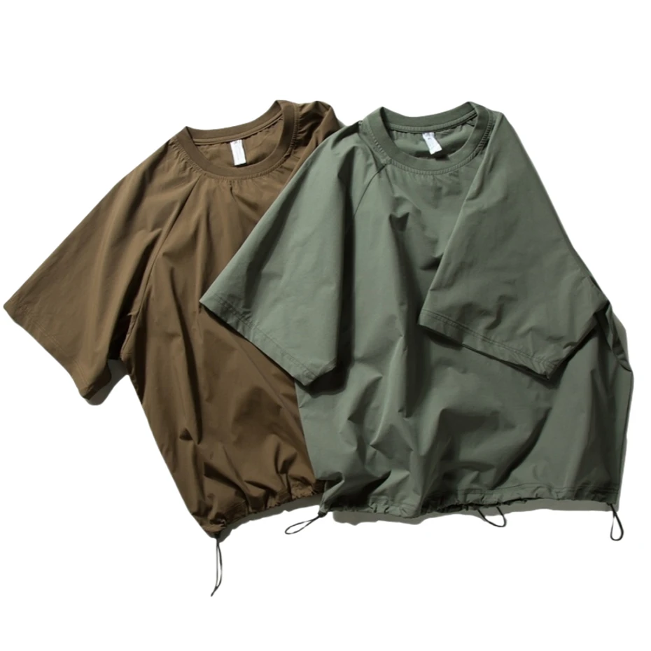 Men Short Sleeve T-Shirt Streetwear Harajuku Breathable Tees Tops Oversized Outdoor Function Quick Drying Casual Tshirt Male
