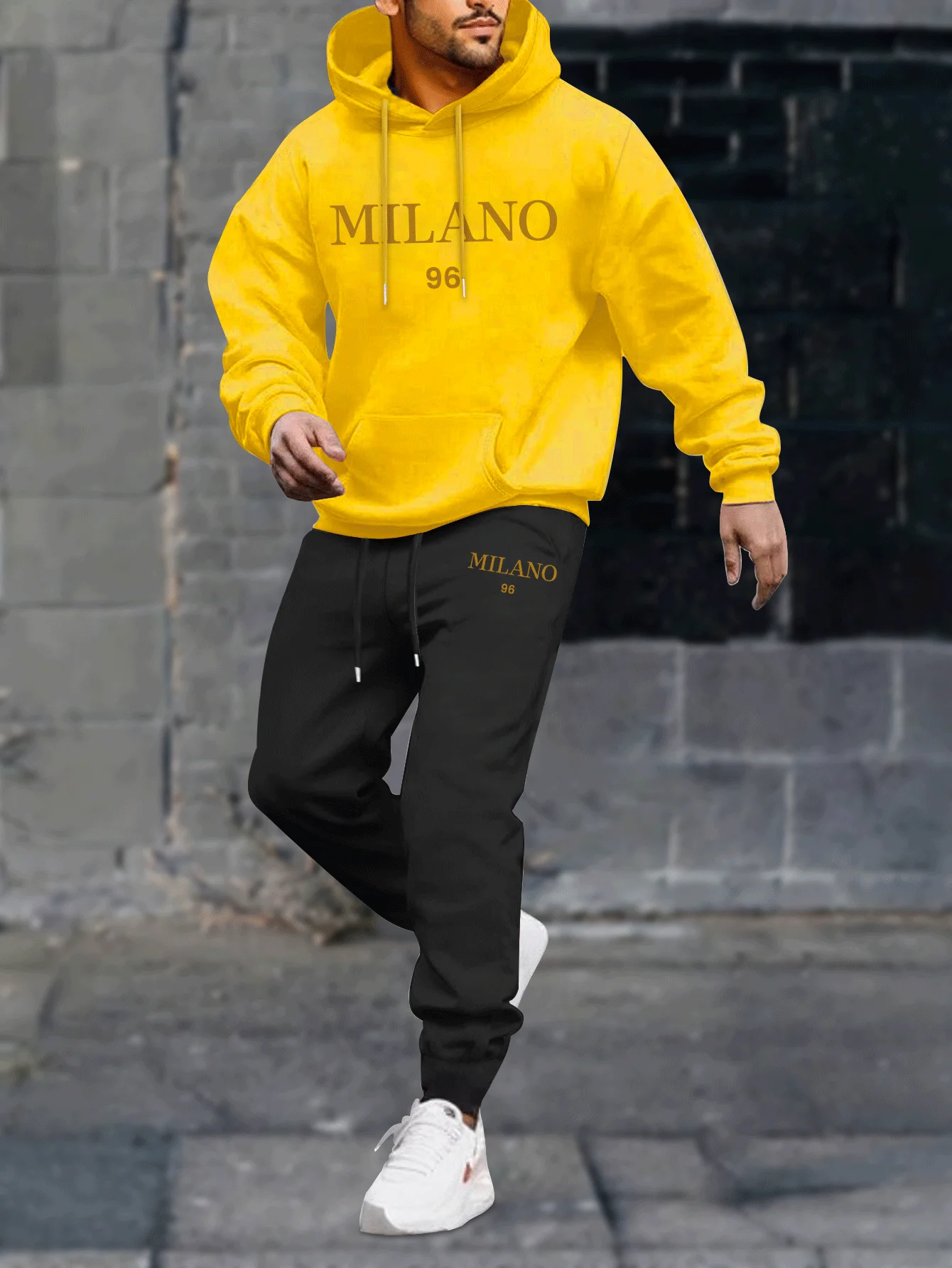 Comfortable Breathable Hooded Casual Fashion Outdoor Street Clothing for Men Round Neck Solid Color Long Sleeve hoodie