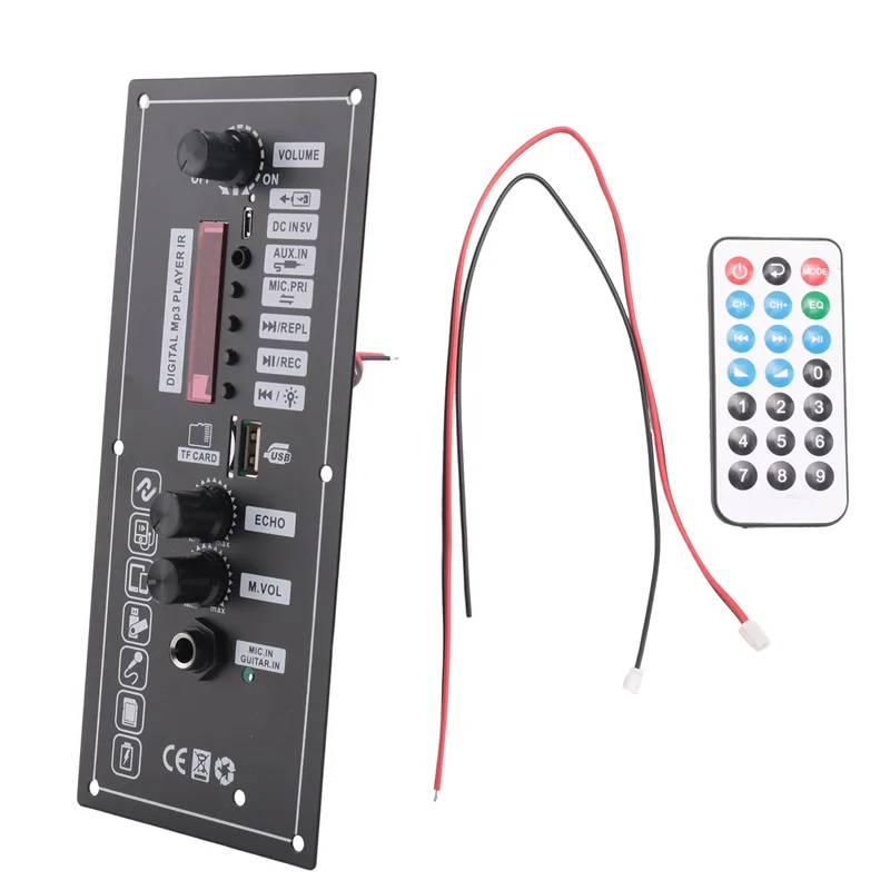 Amplificatore per auto con prestazioni stabili Amplificatori audio Bluetooth per auto con controllo degli alti e dei bassi Ricarica della batteria al litio da 3,7 V