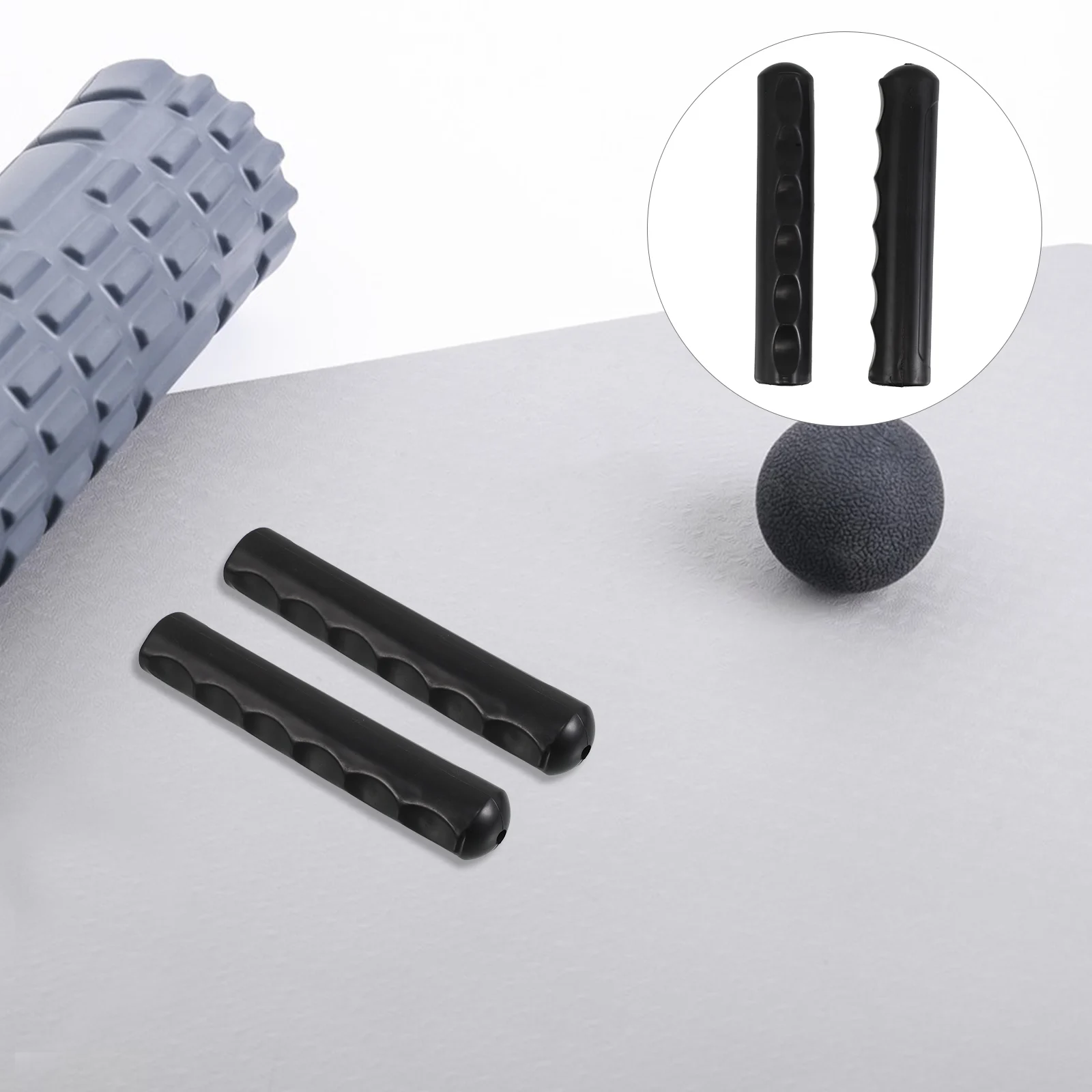 

2pcs Fitness Equipment Handle Covers Gym Accessories Non-Slip Ergonomic Barbell Grips 160Mm 25Mm Replacement For Cable Machine
