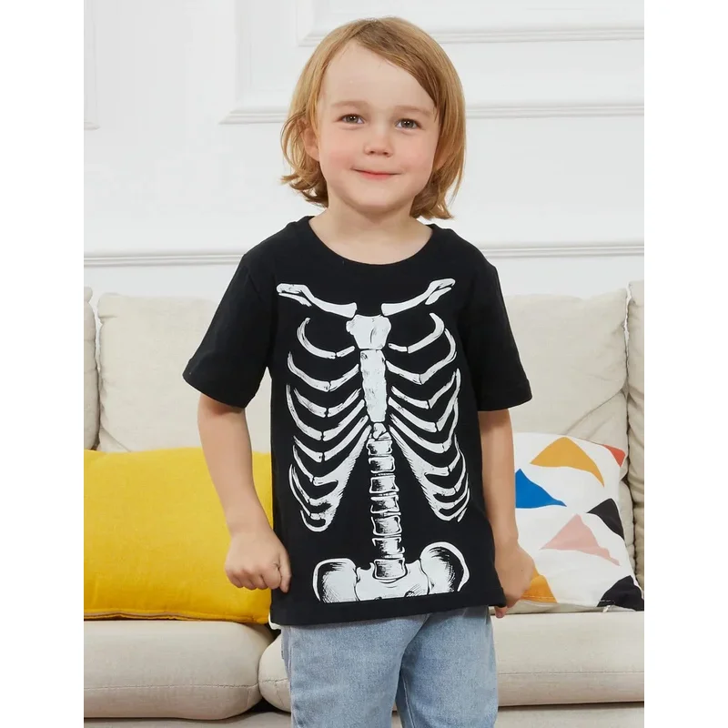 Sky01 Kids Carnaval Kostuum Jongens Piraat T-shirt Peuter Piloot Politie Cosplay Kleding Halloween Prins Gedrukt Tee Korte SleWd01 @