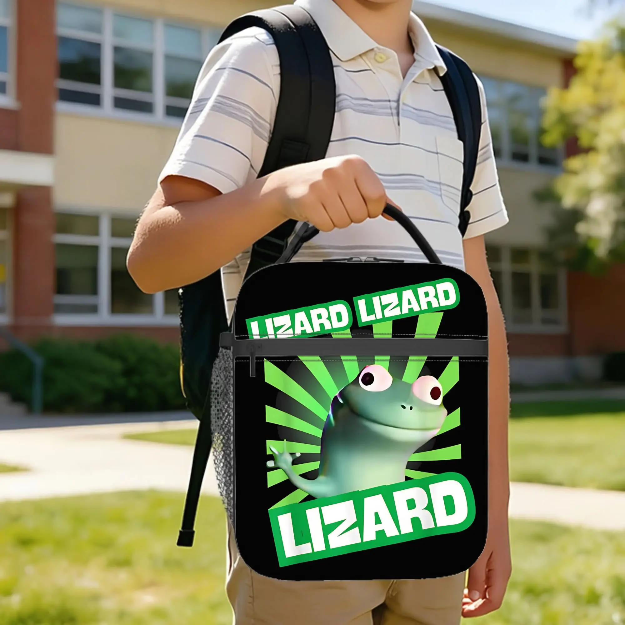 Tom Lizard Meme Hoppers Funny Weirdcore Animals   Insulated Lunch Bag Leakproof  Reusable Cooler Bag Tote Lunch Box College