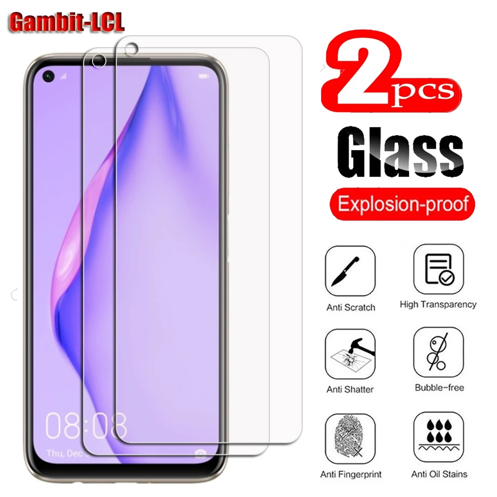 2Pcs Original Protective Tempered Glass For Huawei P40 lite E  6.39