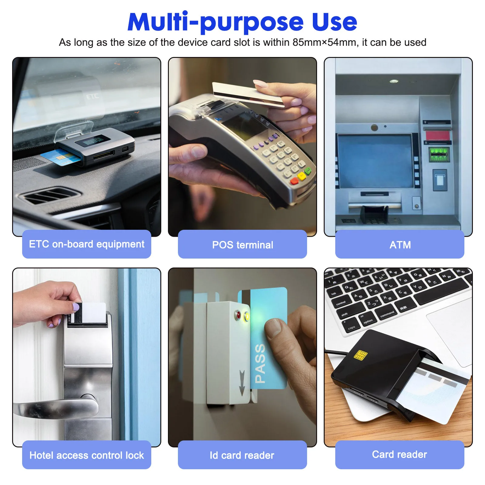 10Pcs Magnetic Head Cleaning Card Reusable for Card Reader Pos Terminal Printer Cleaner Maintenance Supply Tool