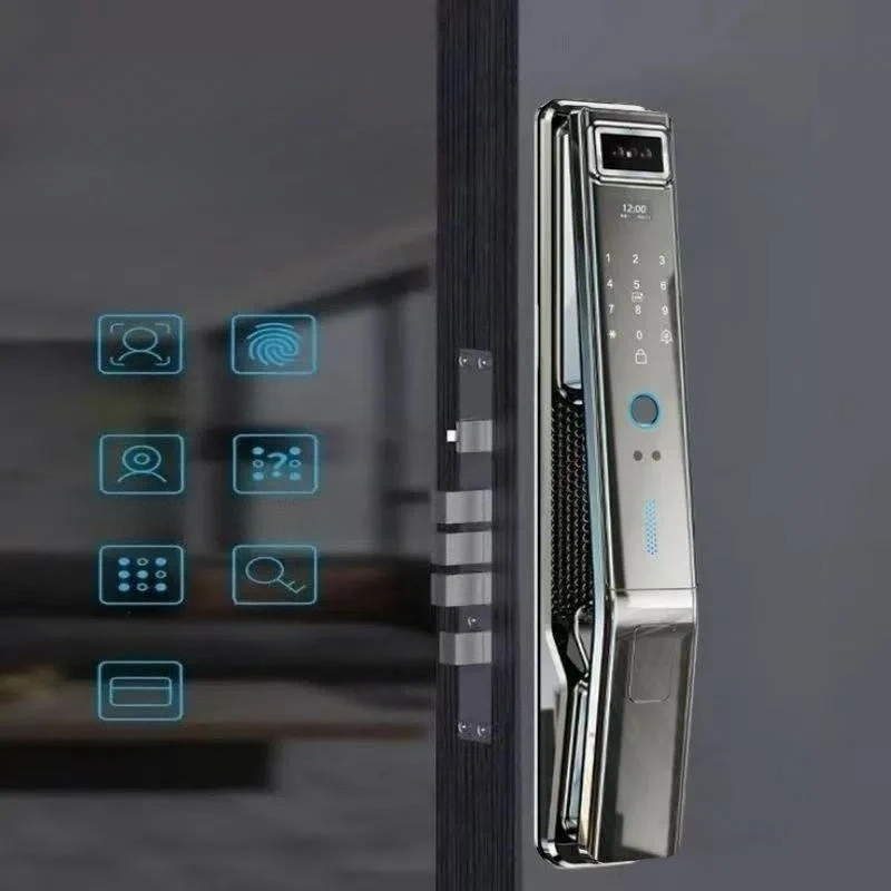 Facial Recognition Automatic Password Fingerprint Lock Household IC Card Mechanical Key Anti-theft Electronic Door Lock