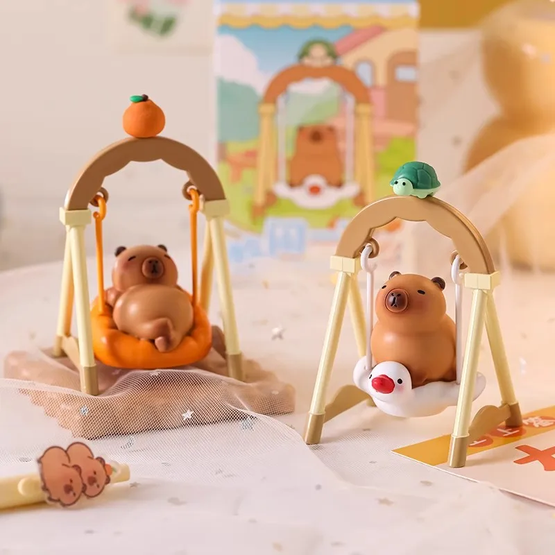 

Miniso Kapibala слепая коробка рабочая станция декомпрессия маленькие украшения качели офисное украшение для рабочего стола коллекция подарков на день рождения