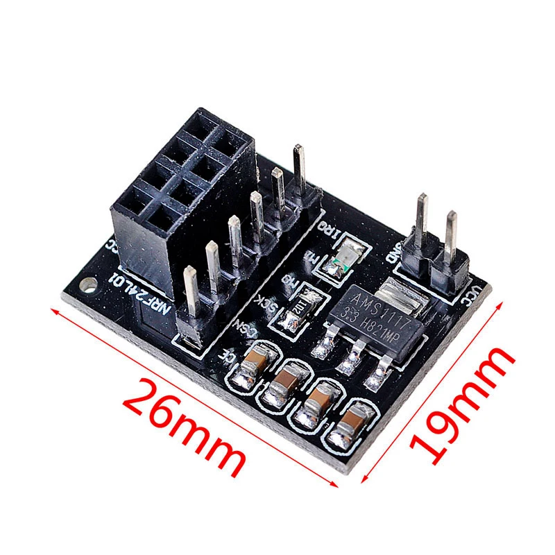 NRF24L01 + Módulo de transmisión de datos inalámbrico 2,4G/la versión de actualización NRF24L01 2Mbit/s NRF24L01 Socket panel adaptador de placa
