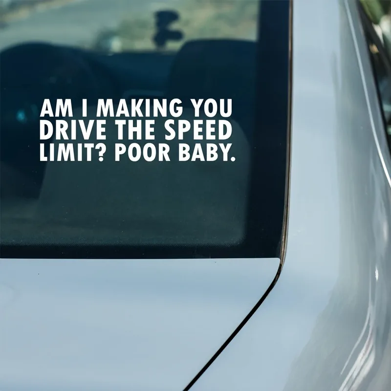 تصميم فني هل أنا تجعلك قيادة السرعة الحد الأقصى للأطفال ملصق فينيل ملصق تلقائي لباب السيارة وملصقات غطاء محرك السيارة #1