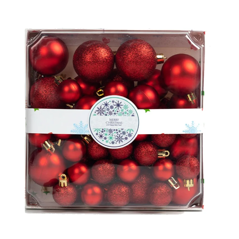 

44pcs 3/4/5CM Christmas Ball Set Delicate Waterproof Christmas Tree Decoration Pendant Shatterproof Creative Hanging Ornament