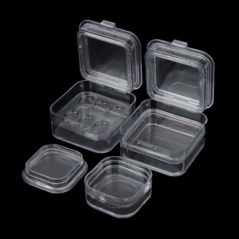 Transparent Dental Tooth Box With Inside Membrane Plastic Implant Tooth Storage Box For Denture Retainer Orthodontic Brace