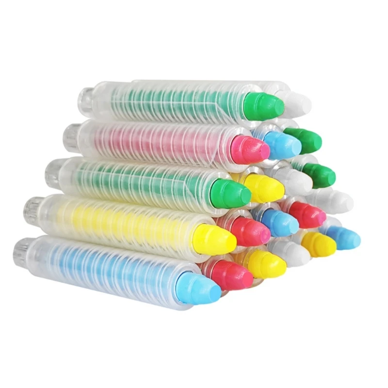 Washable Sidewalk Chalks Dust Solid Water Chalk for Outdoor Art Play