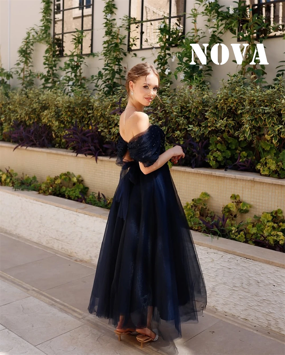 Op maat gemaakte avondjurken van tule van hoge kwaliteit Klassieke off-shoulder homecoming-jurken Elegante jurken voor speciale gelegenheden