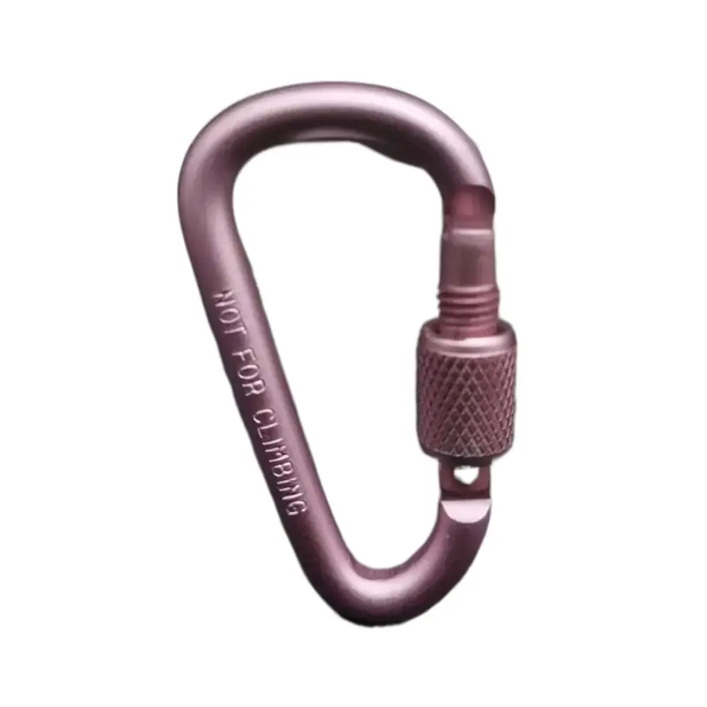 

D-shape Quick Release Carabiner Aluminum Alloy Safe D Type Carabiner Electrophoresis Sturdy Outdoor Sports Buckle Rock Climbing