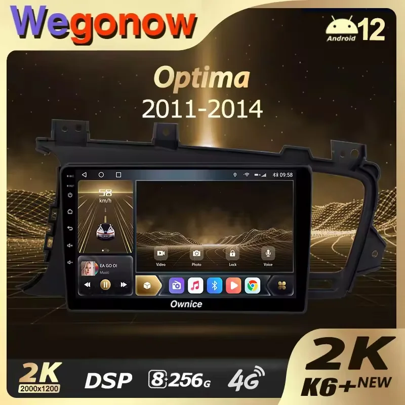 

Ownice K6+ 2K for Kia Optima III 3 TF 2010 - 2015 Car Radio Multimedia Video Player Navigation Stereo GPS Android 12 No 2din DVD