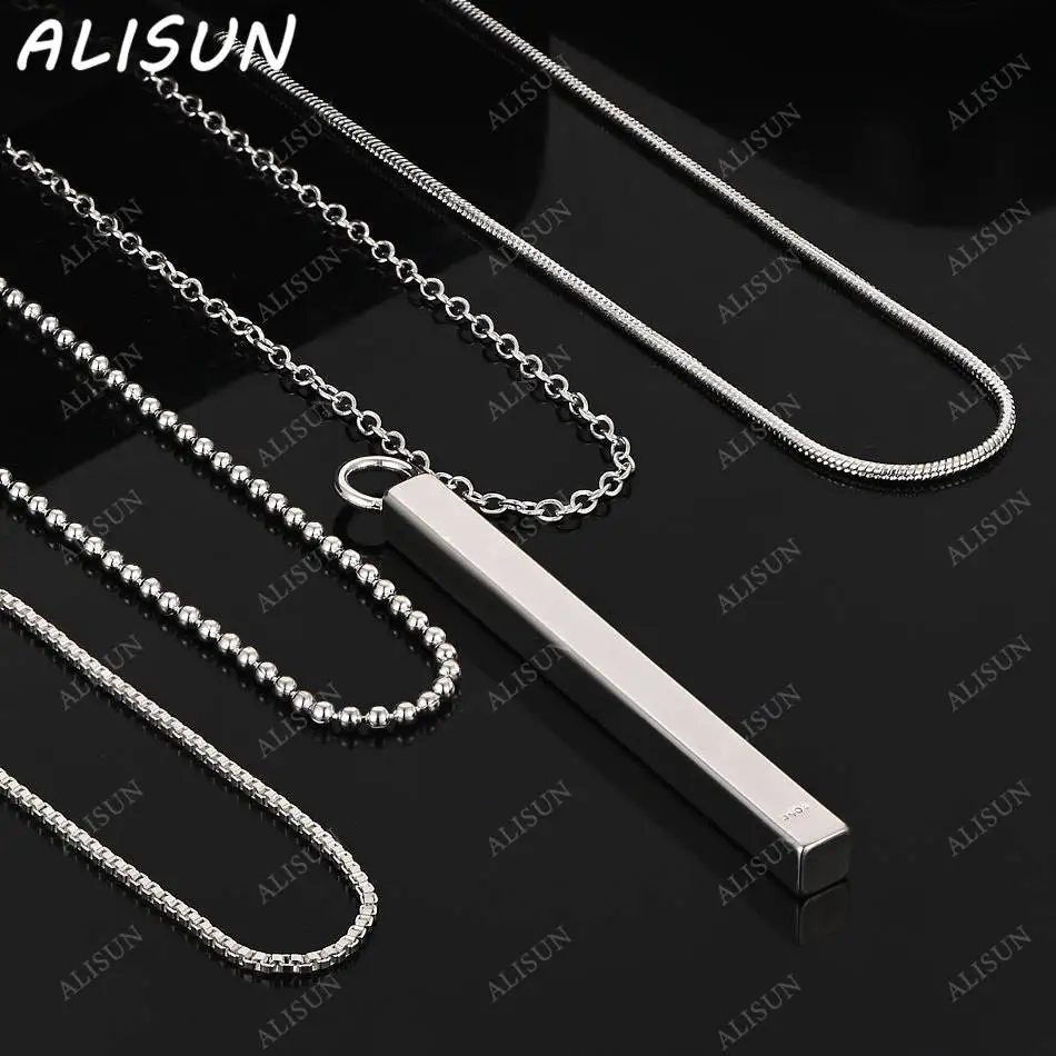

ALISUN 40-75cm 925 Sterling Silver Long Pendant Necklace For Women Men Creativity Gifts Street All-match Party And Daily Wear