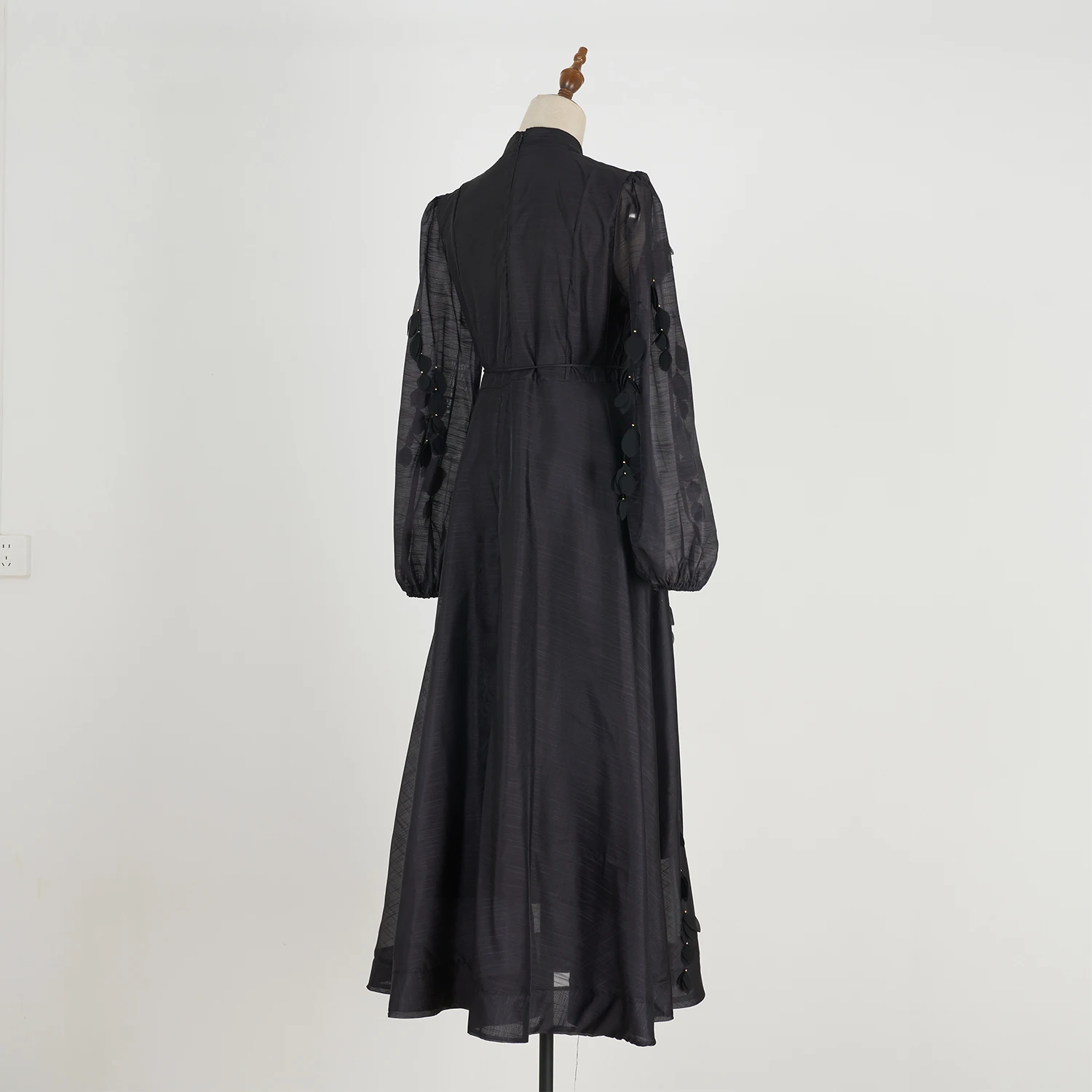 Vacances Sle haut décoratif taille haute longue Dr t-shirt imprimé fleur dimensionnelle Ladylike a-ligne Silhouette longue Sve