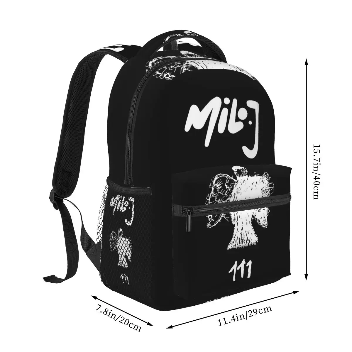 Rapper Milo J La Vida Era Mas Corta Album Backpack Student Boys Girls BookBag Children School Bag Shoulder Bags for Men Women