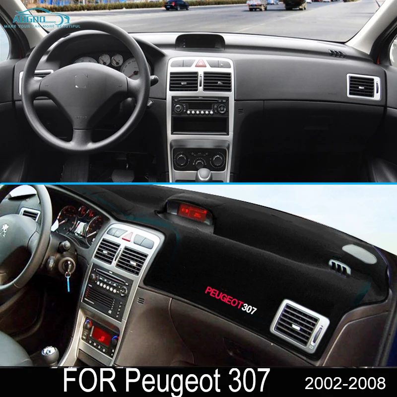 For Peugeot 307 2002~2008 307sw 307cc Anti-Slip Mat Dashboard Pad Sunshade Dashmat Protect Carpet Accessories 2003 2004 2005 SW