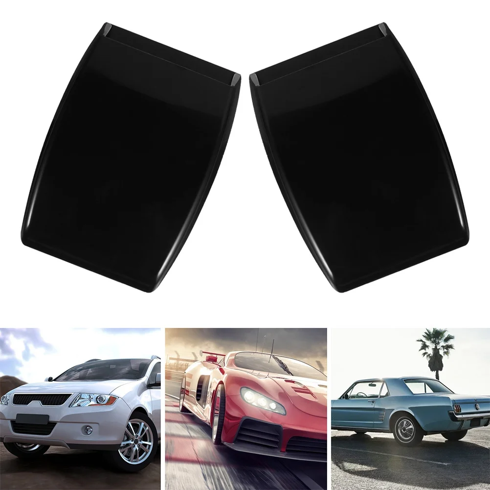 

2Pcs Car Hood Vent Sticker Realistic Design Decorative Air Outlet Hood Vent Replacement Durable Car Accessories