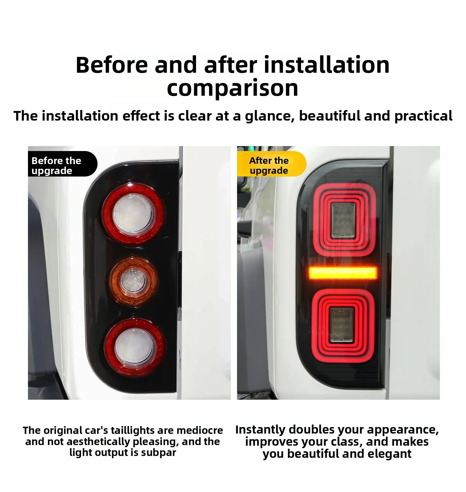 For BAW 212 T01 2024 2025 Led Suspended Tail Light Dynamic Turn Signal Driving Brake Reverse Light DRL Tail Lamp Accessories detail image 3