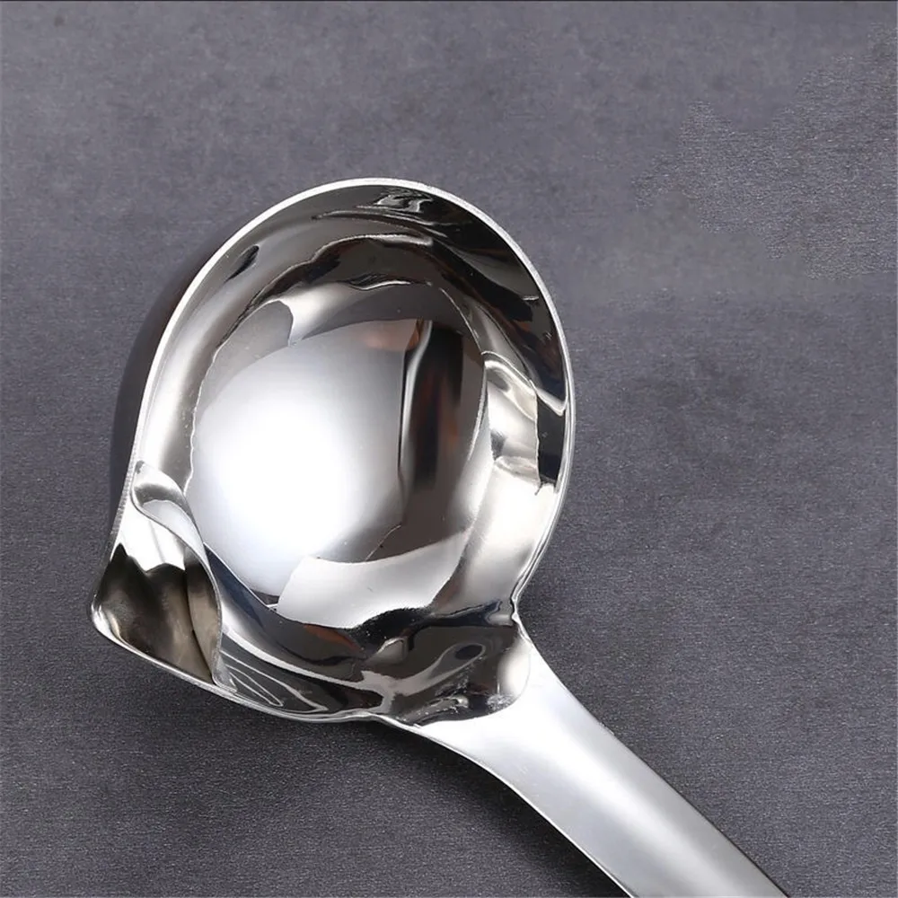 Stainless Steel Colander Spoon Soup Colander Kitchen Soup Gravy Oil Soup Fat Separator Ladles Skimmer Spoon Soup Colander