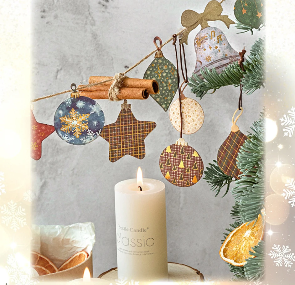 Christmas Planner Sticker Vintage Writeable Sticker For Office Holiday Embellishments Journaling