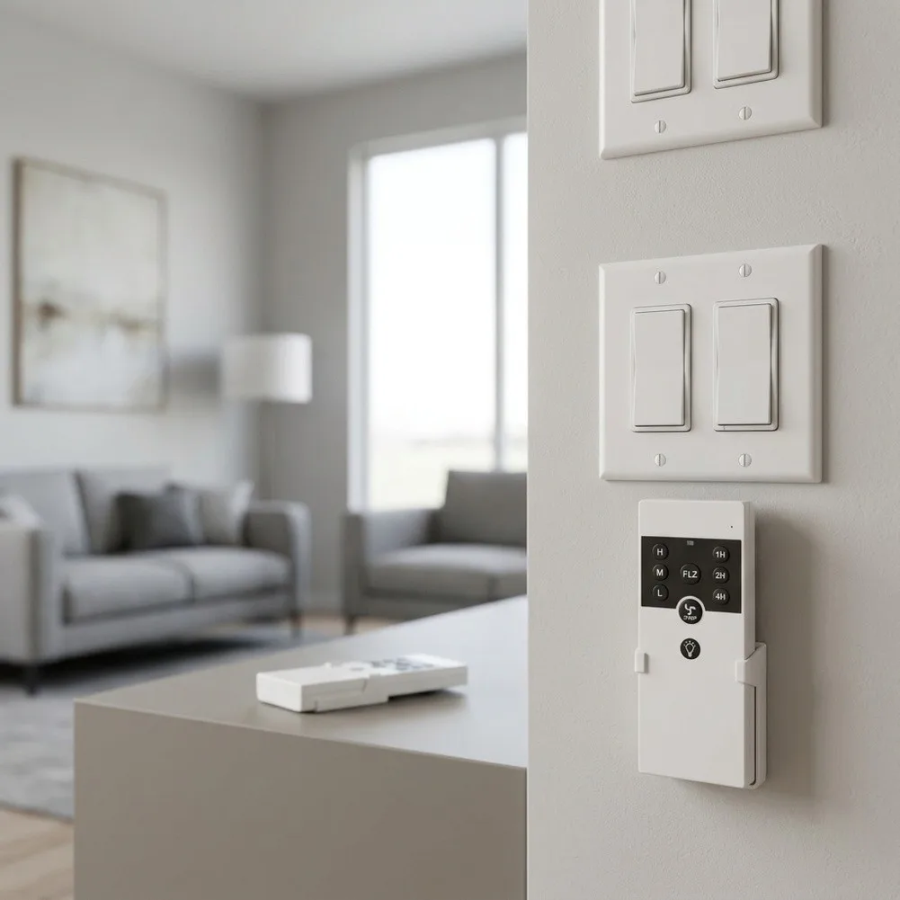 AC Wireless Smart Fan Controller with Remote and Timer Functionality Compatible with Standard Ceiling Fan Models