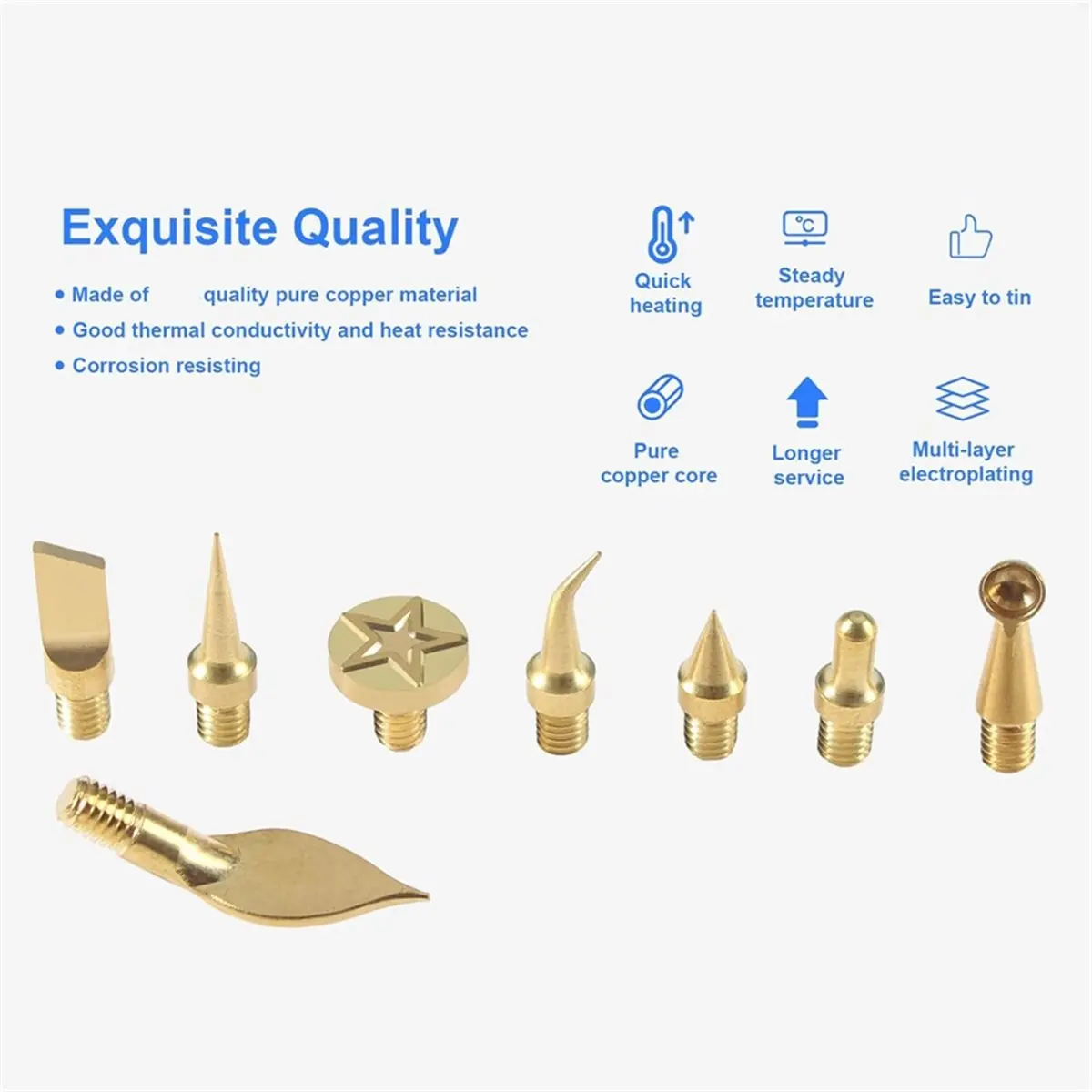 Brass Thread Embedded Kit Heat Insertion Tool Modify Finishing for 3D Printer Soldering Iron (16pcs)