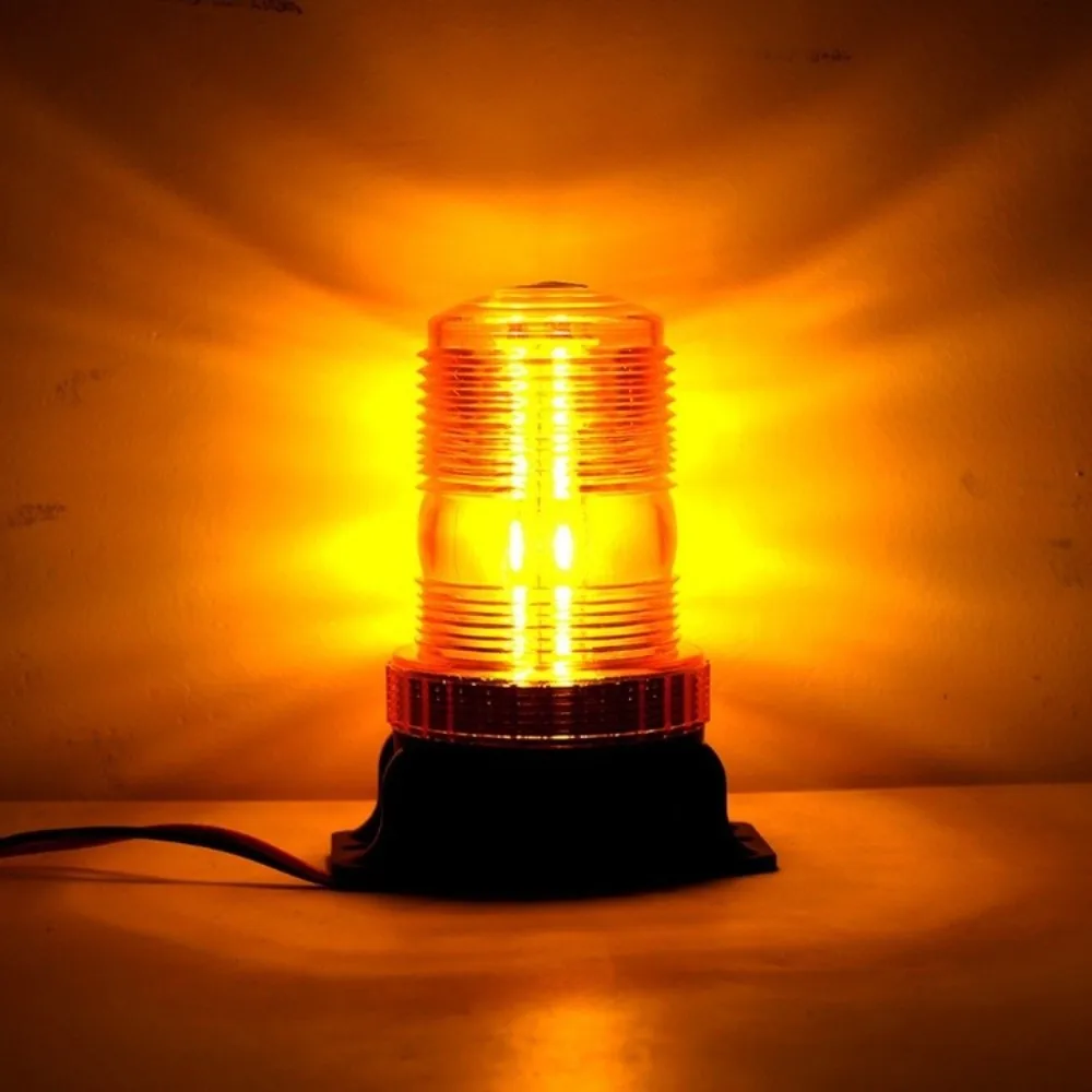 9-90V LED Warning Light 30 LED Shock Resist Strobe Warning Lamp Top Mount Water Block Emergency Signal Light Engineering Car