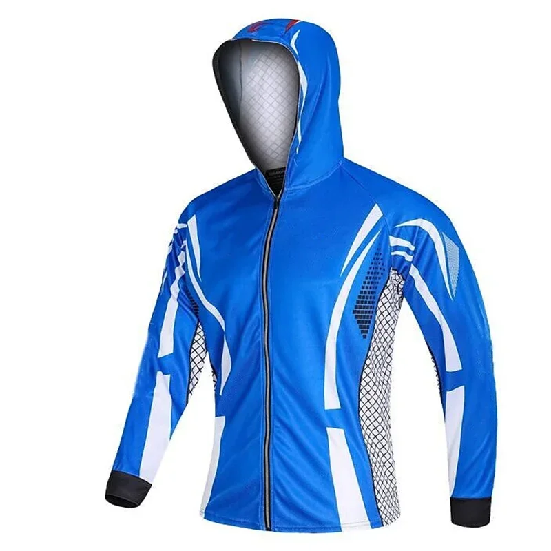 

Outdoors Men Printed Uv Protection Long sleeve Fishing Hoodie Quick Dry Fishing Shirts