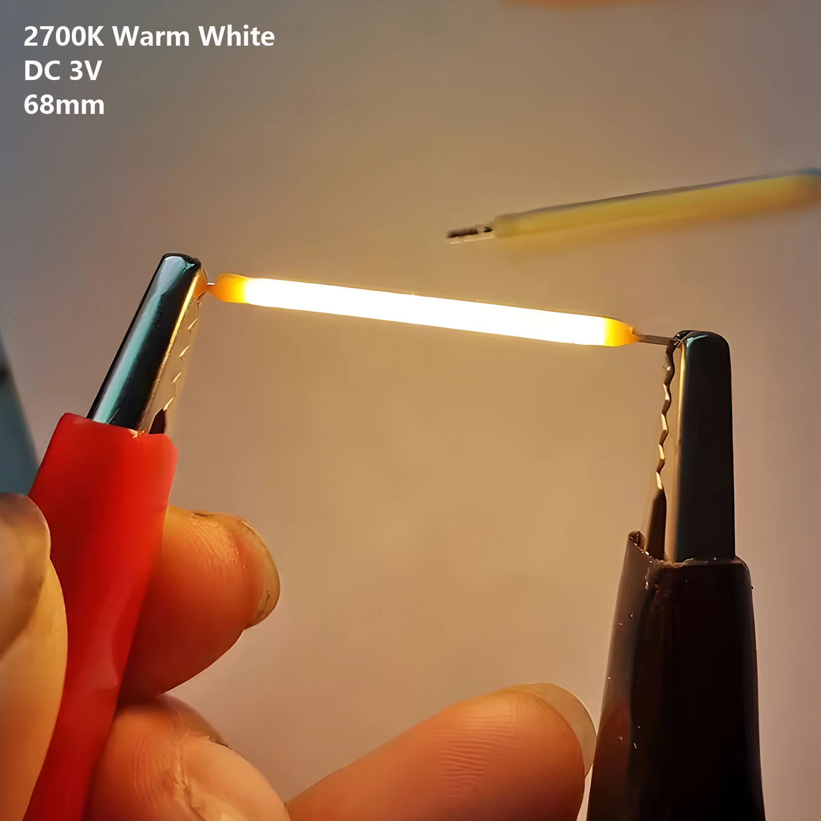 5 Stück DC 3V 12V 2200/68mm Cob LED Filament k weiß blau rot rosa Edison Lampe Teile Lampe Glühlampen