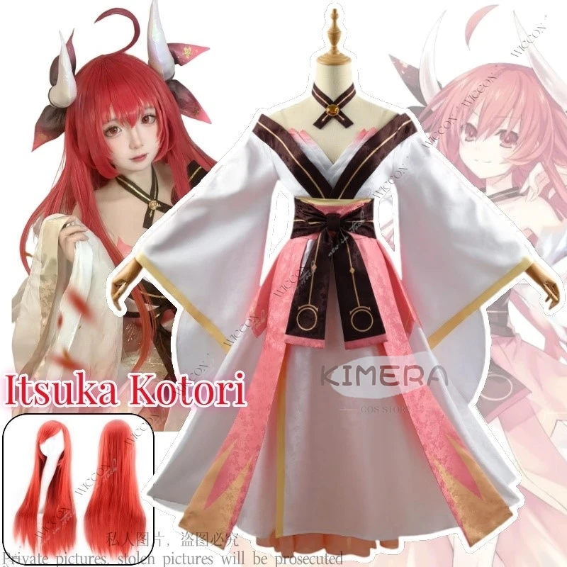 Itsuka Kotori Gioco Cosplay Anime Date A Live Costume Parrucca Efreet Halloween Party Gioco di ruolo Abbigliamento Abito da battaglia Donna Adulto Bambino