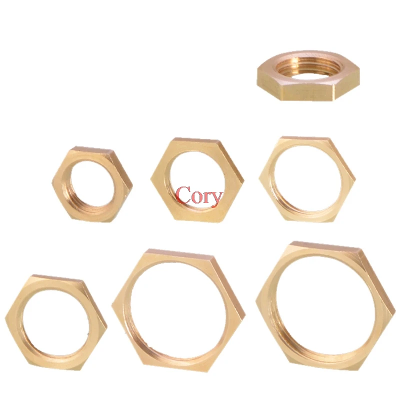 Brass Hex Lock Nuts Pipe Fitting /8